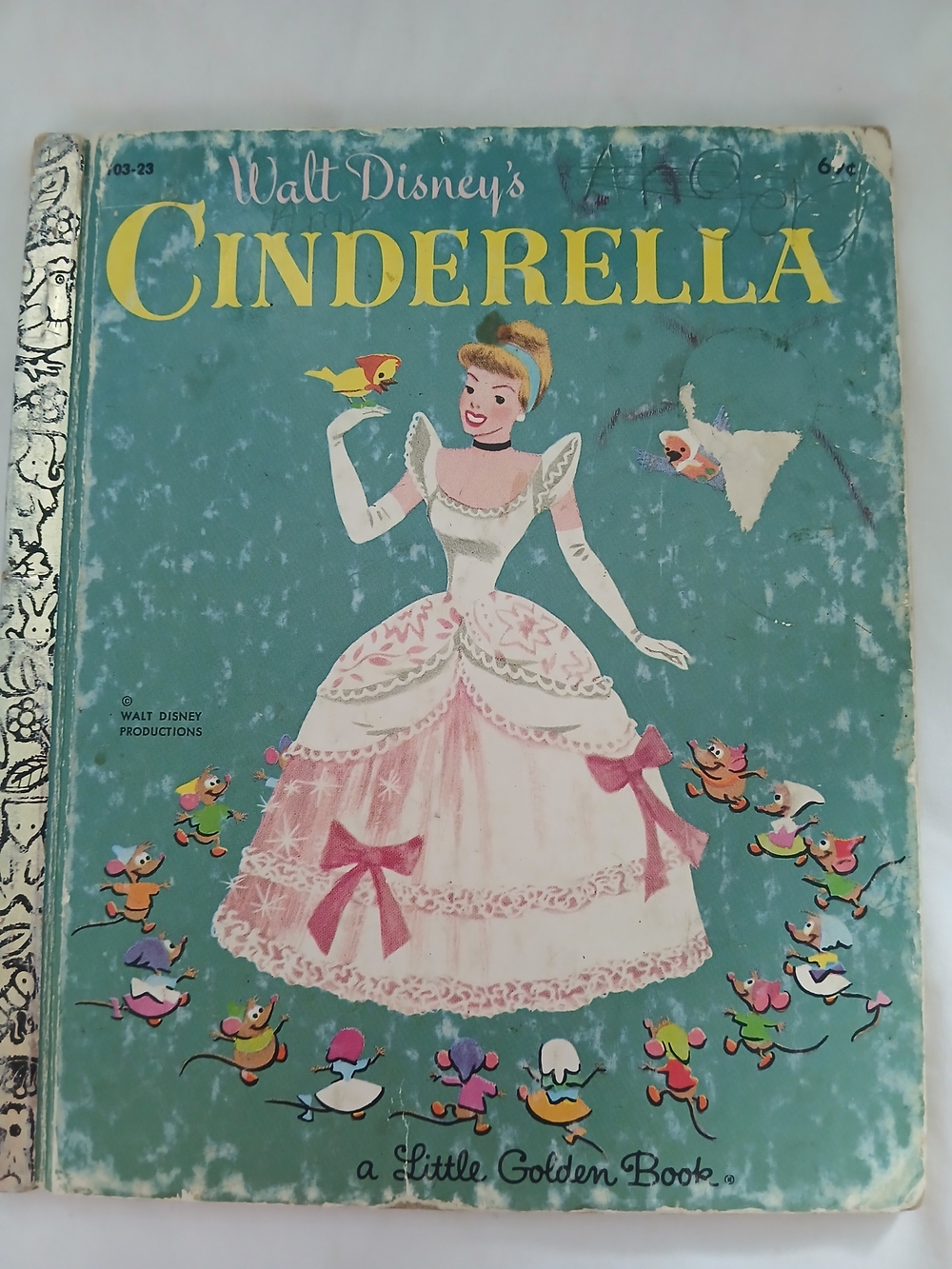 Vintage Little Golden Book Disney Cinderella Storybook 1981